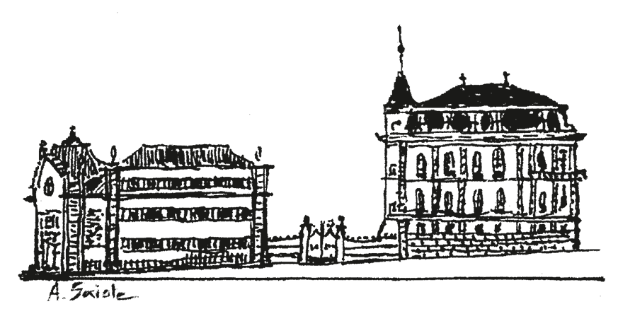 Ilustração dos edifícios do IVV, desenhada por A. Saiote